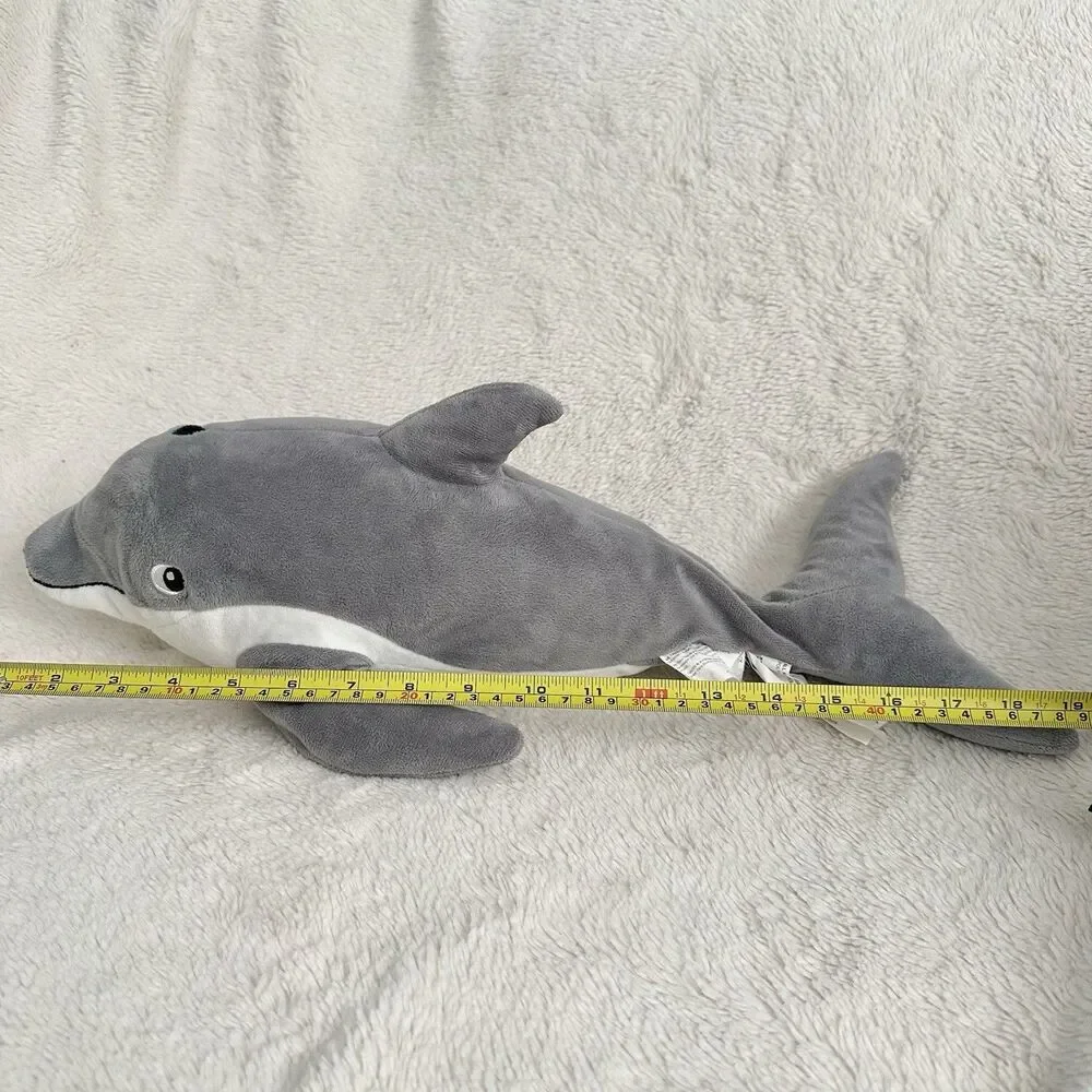 IKEA Genomblot Dolphin Plush Stuffed Animal Toy Gray White 2019